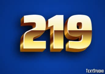 3D Lotto Number: 219 .